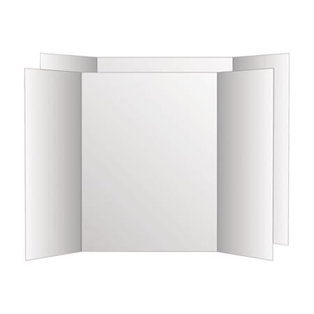 Geographics Eco Brites, Two Cool Tri-Fold Poster Board, 36 X 48, White/white, 6PK 26790